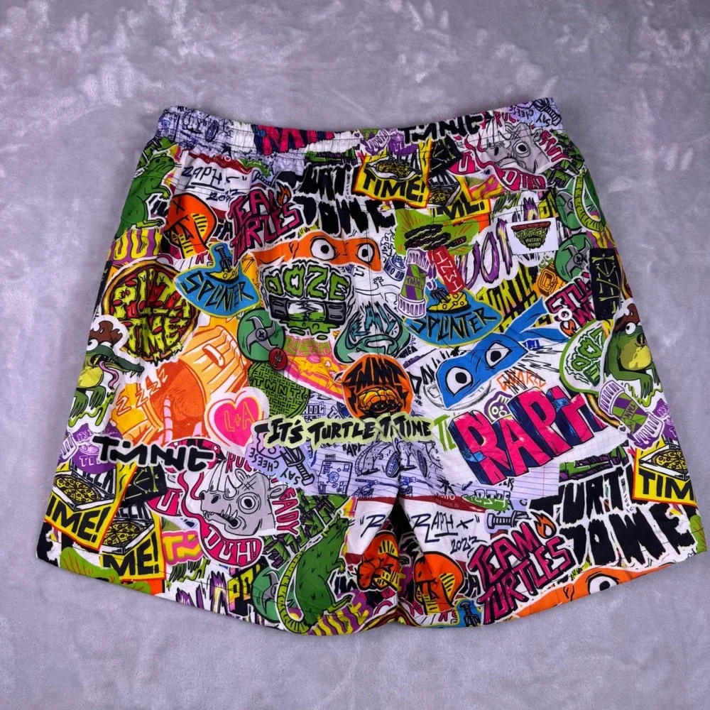 Teenage Mutant‎ Ninja Turtles Freeze Max Team Turtles Woven/Swim Shorts Mens Med